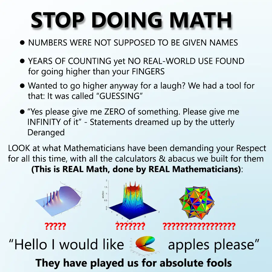 “Stop doing math!” meme